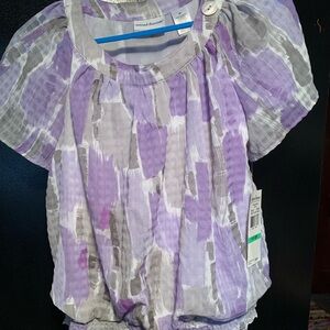 Alfred Dunner Lavender and Gray women’s Blouse